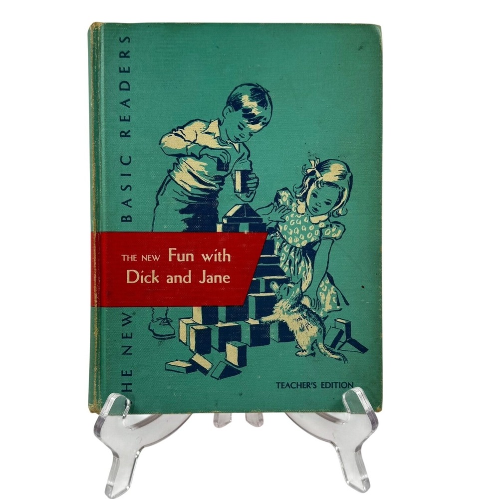 1951 The New Fun with Dick and Jane Teacher's Edition Vintage Hardcover Primer